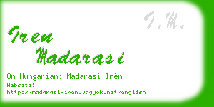 iren madarasi business card